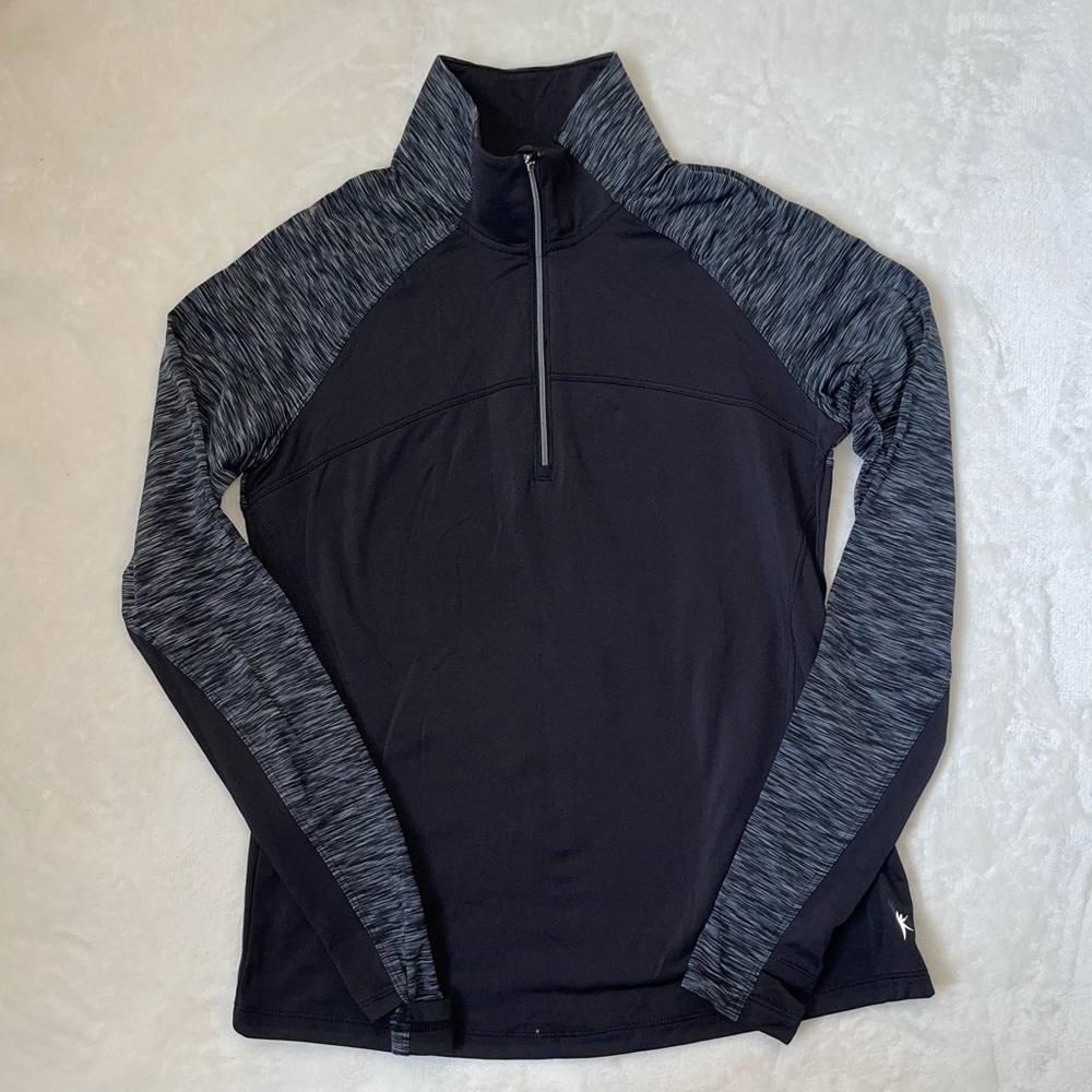 Danskin 1/2 Zip Pullover 1/4 Workout Long sleeve Top Fitted Athletic Shirt